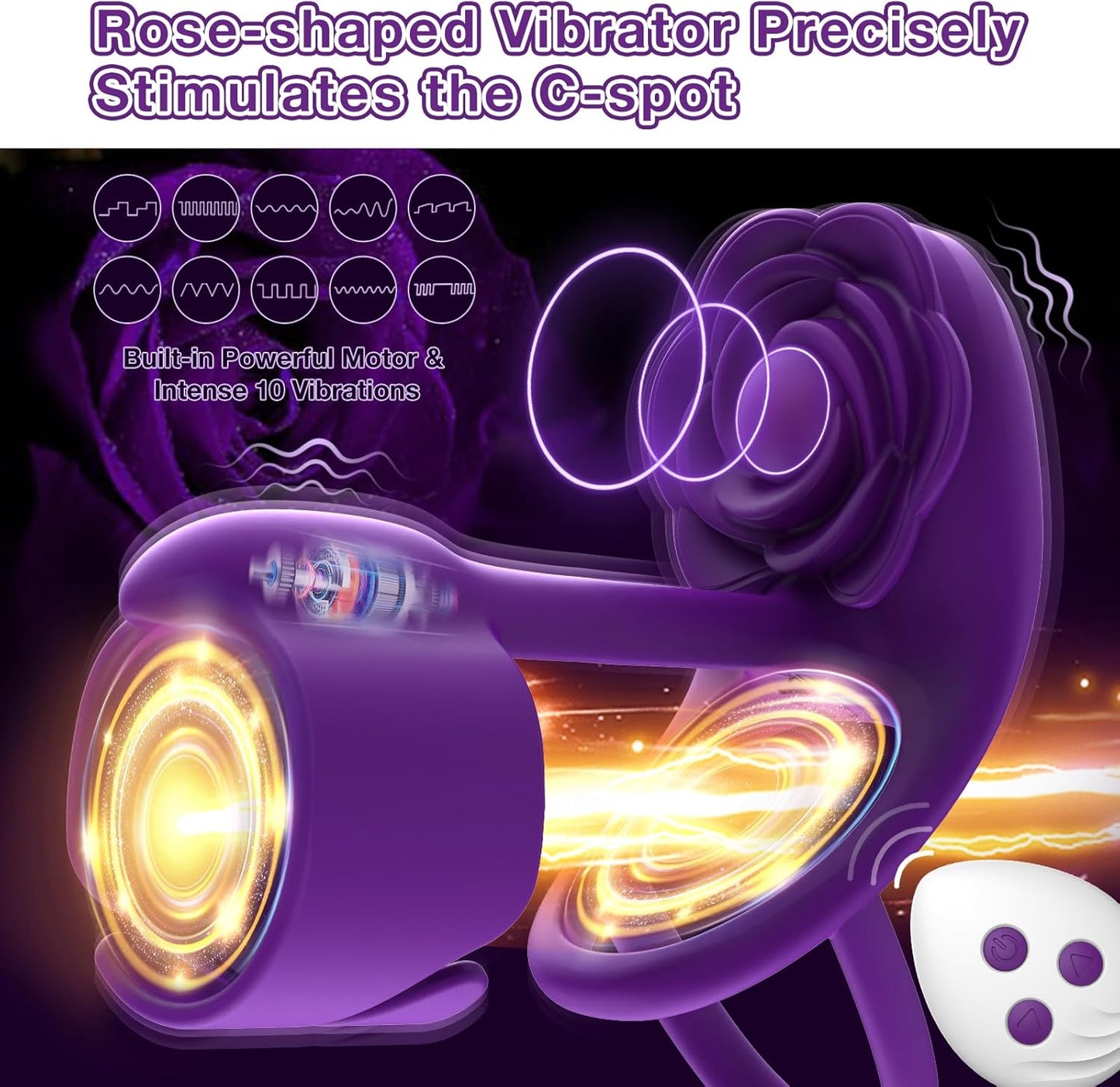 Pulse Rose Vibrating Intimacy Couples' Penis Ring