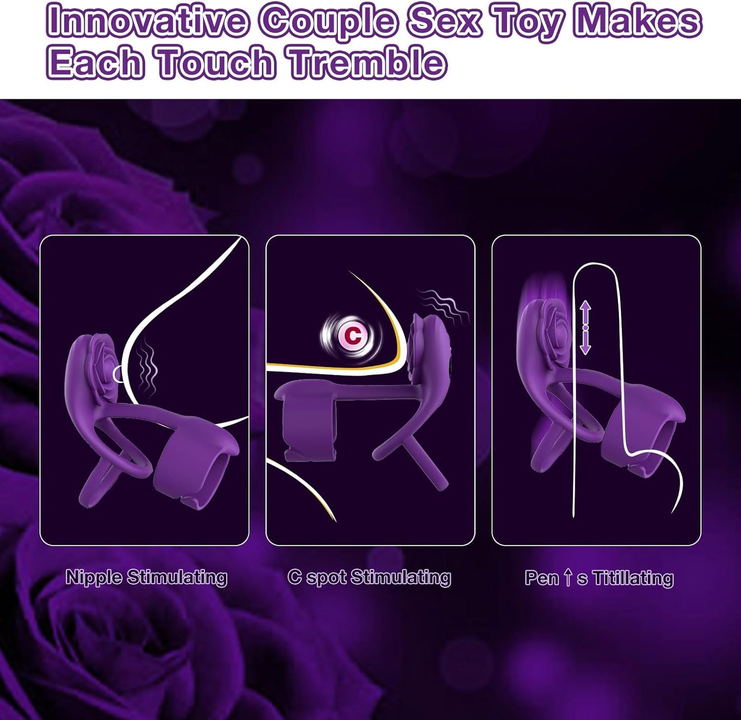 Pulse Rose Vibrating Intimacy Couples' Penis Ring