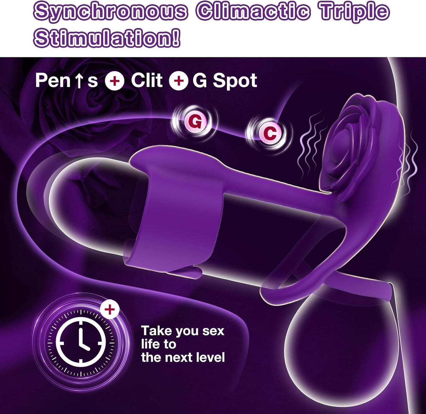 Pulse Rose Vibrating Intimacy Couples' Penis Ring